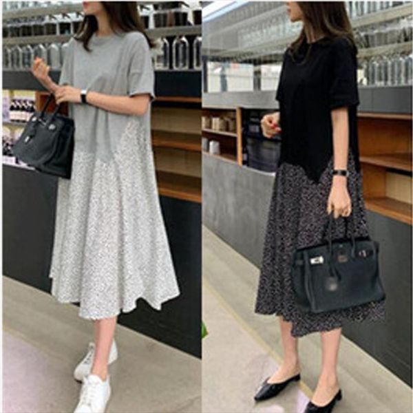 new casual plus size 5xl women dresses patchwork dot print female vestidos 2020 summer fake two piece loose dress brand robe, Black;gray
new casual plus size 5xl women dresses patchwork dot print female vestidos 2020 summer fake two piece loose dress brand robe, Black;gray