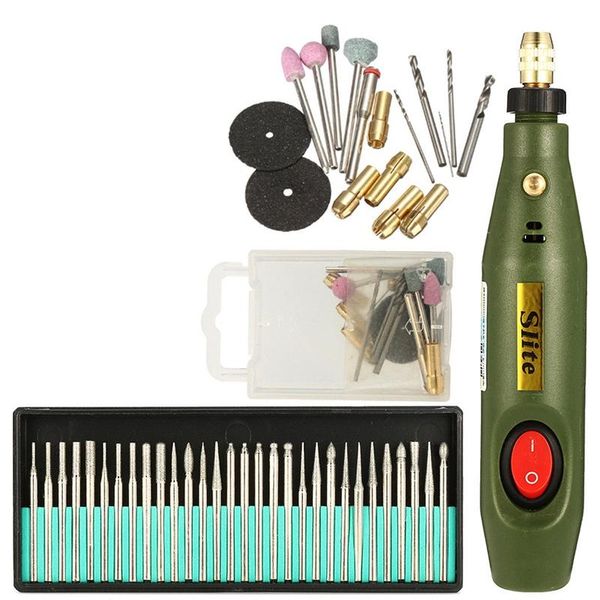 professional hand tool sets portable mini electric wood carving set + 30pcs diamond