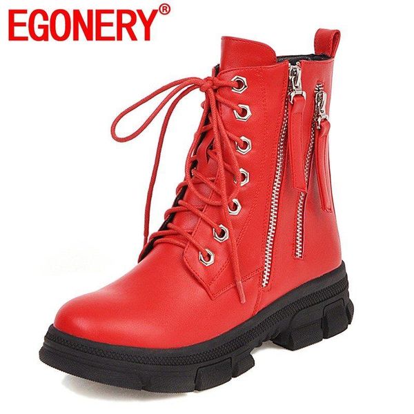 egonery winter boots cool punk red white beige black round toe lace-up women's flats shoes fashion ankle boots 34-43 size
egonery winter boots cool punk red white beige black round toe lace-up women's flats shoes fashion ankle boots 34-43 size