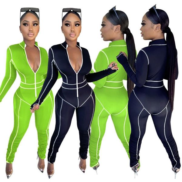 autumn striped sporty jumpsuit tracksuit long sleeve zipper jogging romper outdoor sports casual fitness one piece, White;black
autumn striped sporty jumpsuit tracksuit long sleeve zipper jogging romper outdoor sports casual fitness one piece, White;black