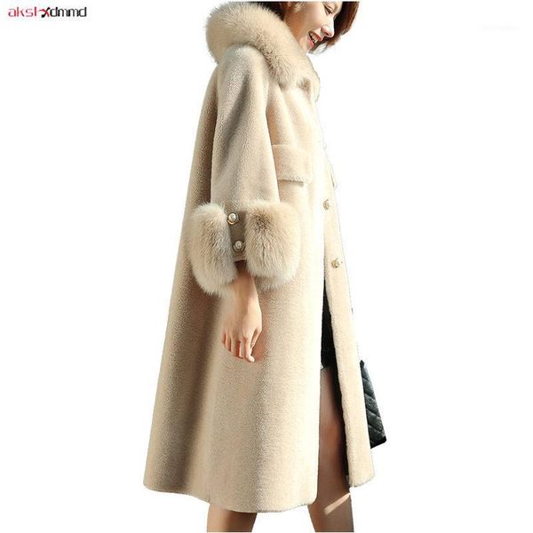 2019 new women winter wool coat fur collar long jacket elegant buttons thick outer autumn korean style outwear cacaso ac3051, Black
2019 new women winter wool coat fur collar long jacket elegant buttons thick outer autumn korean style outwear cacaso ac3051, Black