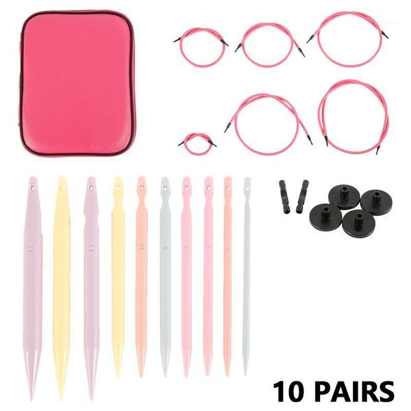 10 pairs aluminum change head circular knitting needle ring set practical economy hook tool sewing & accessory1, Black
10 pairs aluminum change head circular knitting needle ring set practical economy hook tool sewing & accessory1, Black