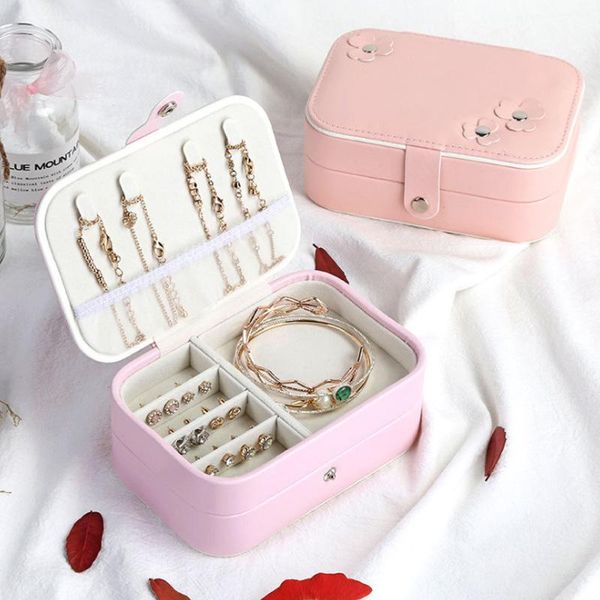 portable travel small jewelry box leather earrings ring necklace storage organizer with mirror multi-function case accessories, Pink;blue
portable travel small jewelry box leather earrings ring necklace storage organizer with mirror multi-function case accessories, Pink;blue