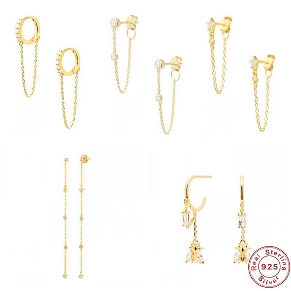 GS 925 Sterling Silver Long Chain Diamond Small Bee Piercing Rock Punk Pendiente Ohrringe Drop Earring For Women Gifts Jewelry, Golden;silver
GS 925 Sterling Silver Long Chain Diamond Small Bee Piercing Rock Punk Pendiente Ohrringe Drop Earring For Women Gifts Jewelry, Golden;silver