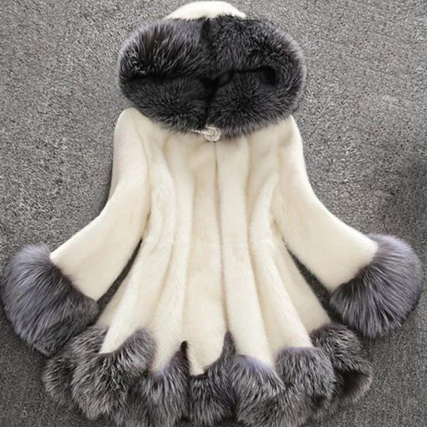 2019 autumn and winter new women's fur luxury hooded faux fur color matching coat1, Black
2019 autumn and winter new women's fur luxury hooded faux fur color matching coat1, Black