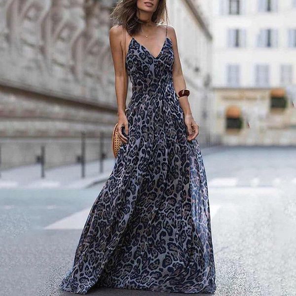 casual dresses fashion dress leopard v-neck sling maxi women summer sleeveless chiffon beach long robe, Black;gray
casual dresses fashion dress leopard v-neck sling maxi women summer sleeveless chiffon beach long robe, Black;gray