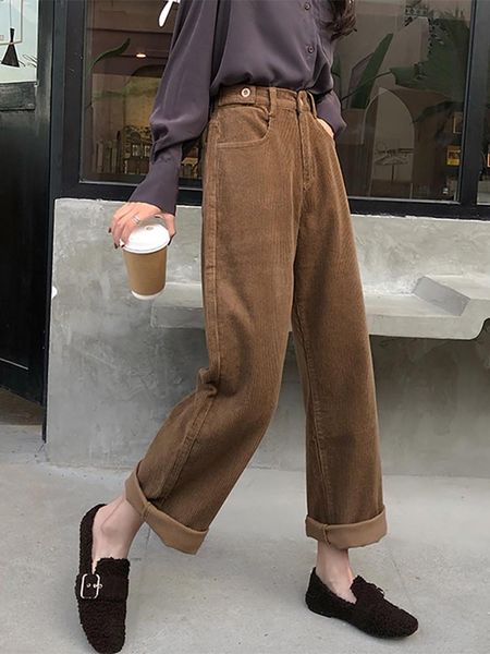 corduroy children autumn winter 2020 new korean high waisted slim loose retro wide leg straight pants, Black;white
corduroy children autumn winter 2020 new korean high waisted slim loose retro wide leg straight pants, Black;white