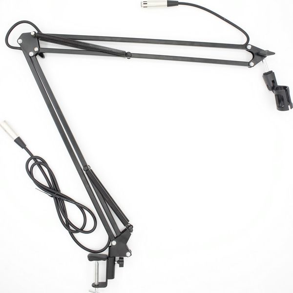 nb-37 adjustable metal suspension scissor arm microphone stand holder for mounting on desk table with cannon audio cable
nb-37 adjustable metal suspension scissor arm microphone stand holder for mounting on desk table with cannon audio cable