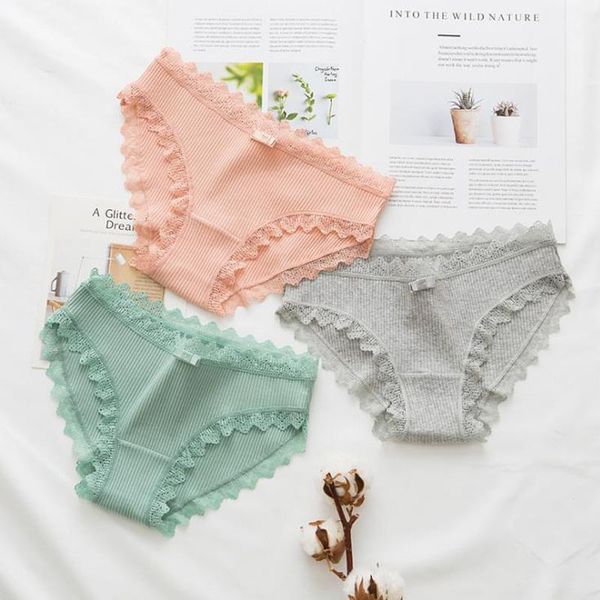 women's panties 3pcs/lots for women women's thread cotton breathable bag hip briefs mid waist lace underwear1, Black;pink
women's panties 3pcs/lots for women women's thread cotton breathable bag hip briefs mid waist lace underwear1, Black;pink