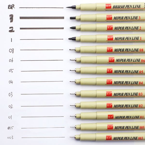 Pigment Liner Micron Ink Marker Pen 0.05 0.1 0.2 0.3 0.4 0.5 0.6 0.8 01 02 03 Different Tip Black Fineliner Sketching Pens
Pigment Liner Micron Ink Marker Pen 0.05 0.1 0.2 0.3 0.4 0.5 0.6 0.8 01 02 03 Different Tip Black Fineliner Sketching Pens
