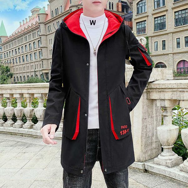 medium length korean slim hooded color contrast youth versatile brand jacket windbreaker men's fashion, Tan;black
medium length korean slim hooded color contrast youth versatile brand jacket windbreaker men's fashion, Tan;black