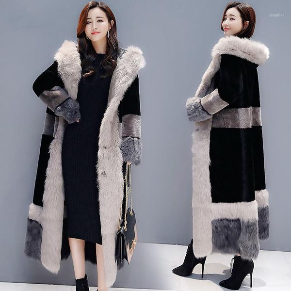 fur one women's 2020 winter coat women cotton jacket of loose imitation lambs velvet thick knee long outerwear female clothes1, Black
fur one women's 2020 winter coat women cotton jacket of loose imitation lambs velvet thick knee long outerwear female clothes1, Black
