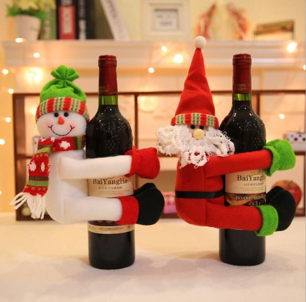 christmas santa claus snowman hug doll bottle holder red wine bottle cover bags dinner table decoration home christmas party ornament ly1126, Blue
christmas santa claus snowman hug doll bottle holder red wine bottle cover bags dinner table decoration home christmas party ornament ly1126, Blue