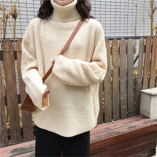 autumn 2021 and winter new thick nightgown female joker loose lazy wind solid turtleneck high tide sweater mflk, White;black
autumn 2021 and winter new thick nightgown female joker loose lazy wind solid turtleneck high tide sweater mflk, White;black