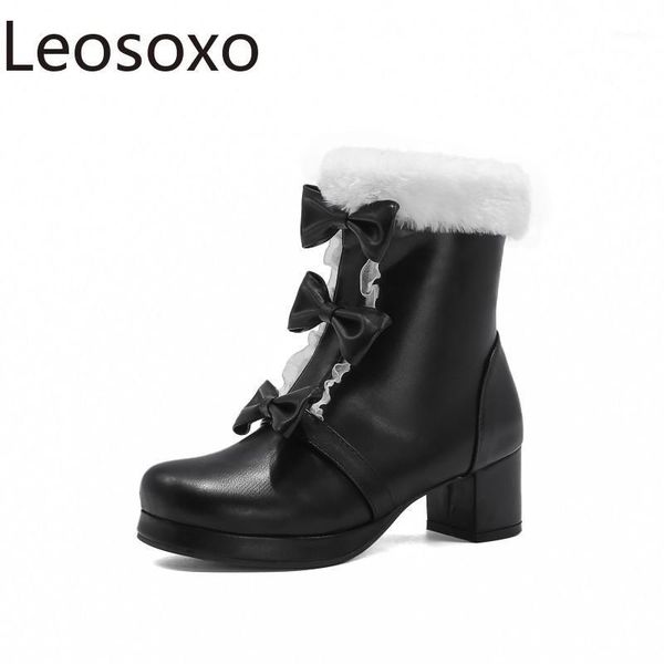 boots winter girl sweet bowknot flanged candy shoes short tube lady chunky middle heel size 34-43 zapatos de mujer1, Black
boots winter girl sweet bowknot flanged candy shoes short tube lady chunky middle heel size 34-43 zapatos de mujer1, Black