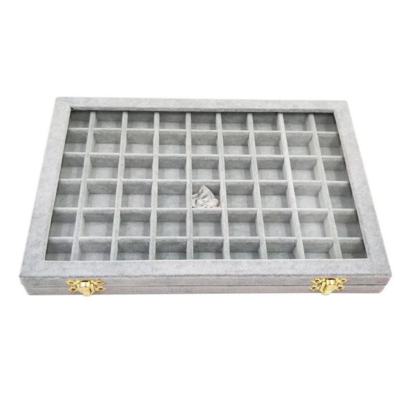 new 54 grids velvet jewelry storage box big size ring earring box holder jewelry accessories display organizer with glass cover, Pink;blue
new 54 grids velvet jewelry storage box big size ring earring box holder jewelry accessories display organizer with glass cover, Pink;blue
