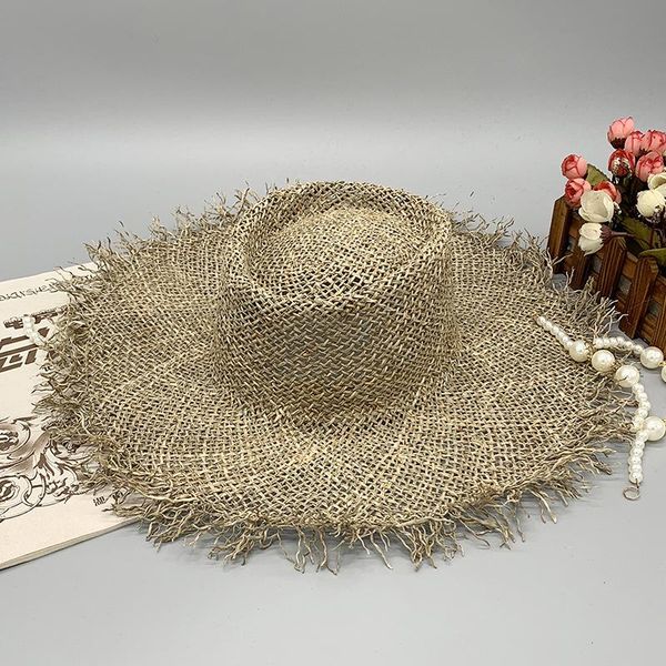 natural large wide brim straw hats woven circle fringe beach cap summer hollow out hat beach hat straw, Blue;gray
natural large wide brim straw hats woven circle fringe beach cap summer hollow out hat beach hat straw, Blue;gray