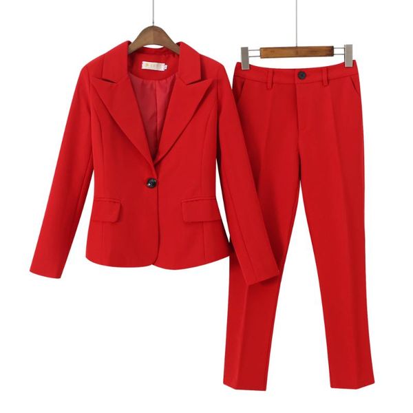 fashionable red blazer suit, blazer and pencil trousers, two formal work clothes, short coat with single button, White
fashionable red blazer suit, blazer and pencil trousers, two formal work clothes, short coat with single button, White