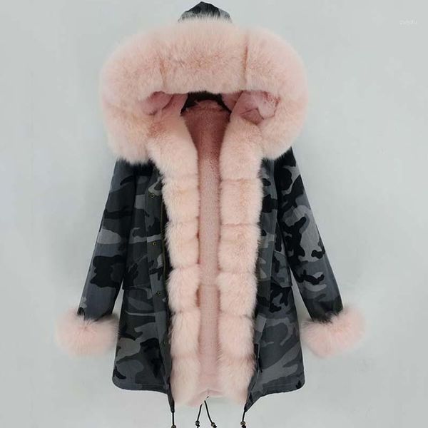 2019 winter women real fur gray camouflage coat long parka faux fur liner parkas natural collar hooded parka1, Black 
2019 winter women real fur gray camouflage coat long parka faux fur liner parkas natural collar hooded parka1, Black