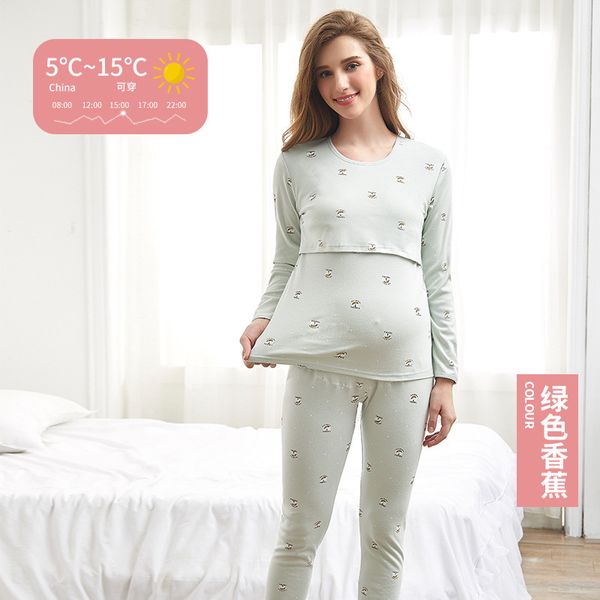 new delivery pregnant women autumn winter postpartum lactation pajamas pure cotton maternity clothes warm underwear suit lj201114, White
new delivery pregnant women autumn winter postpartum lactation pajamas pure cotton maternity clothes warm underwear suit lj201114, White