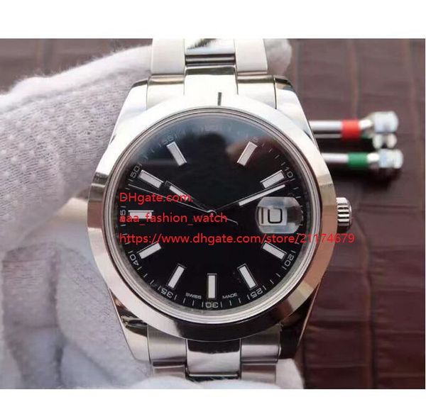 sapphire ii 41mm smooth bezel stainless steel black dial 116300 automatic mechanical mens men's watch watches, Slivery;brown
sapphire ii 41mm smooth bezel stainless steel black dial 116300 automatic mechanical mens men's watch watches, Slivery;brown