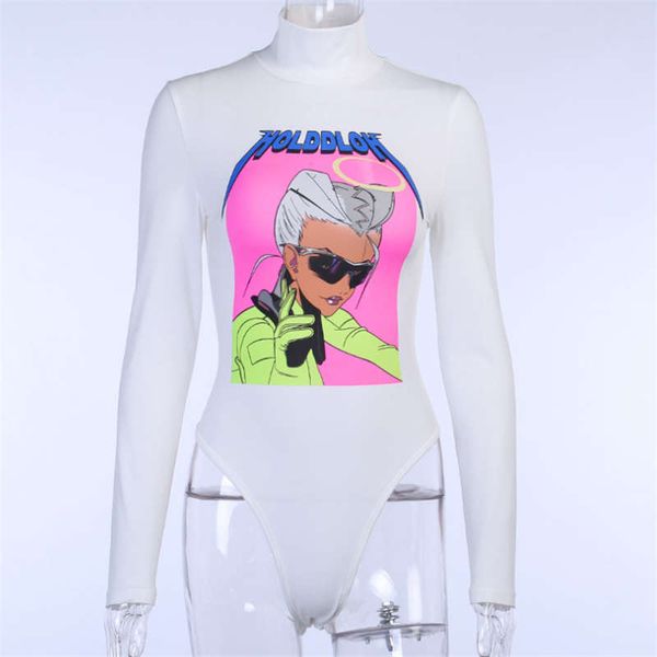 spring and autumn new women outwear long sleeve t-shirt cartoon motorcycle girl printing high-necked bodysuit fashion street style size s-l, White
spring and autumn new women outwear long sleeve t-shirt cartoon motorcycle girl printing high-necked bodysuit fashion street style size s-l, White