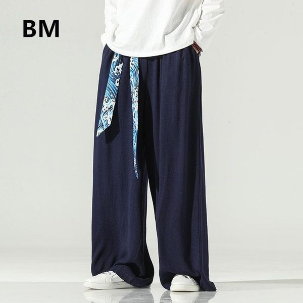 men's pants 2021 japanese harajuku loose wide leg webbing waist plus size tai chi chinese style retro trousers men clothing, Black
men's pants 2021 japanese harajuku loose wide leg webbing waist plus size tai chi chinese style retro trousers men clothing, Black