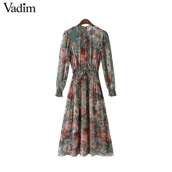 party dresses vadim women floral chiffon dress two pieces set long sleeve elastic waist mid calf o neck casual brand vestidos qz3200, White;black
party dresses vadim women floral chiffon dress two pieces set long sleeve elastic waist mid calf o neck casual brand vestidos qz3200, White;black