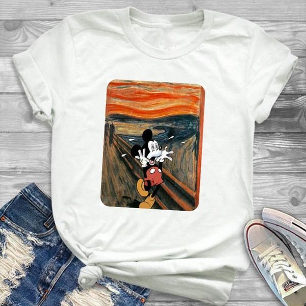 women lady t shirt funny painting printed tshirt ladies short sleeve loose tee shirt women female clothes graphic t-shirt, White
women lady t shirt funny painting printed tshirt ladies short sleeve loose tee shirt women female clothes graphic t-shirt, White