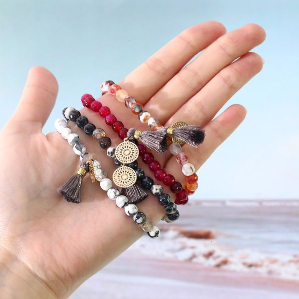 fashion natural agate tassel stone boho charm statement round stainless steel beads bangles bracelets for women jewelry gift, Black
fashion natural agate tassel stone boho charm statement round stainless steel beads bangles bracelets for women jewelry gift, Black