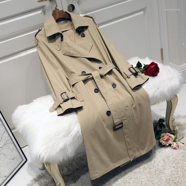 women's trench coats khaki double breasted long coat women autumn loose belt classic office female business outerwear windbreak, Tan;black
women's trench coats khaki double breasted long coat women autumn loose belt classic office female business outerwear windbreak, Tan;black