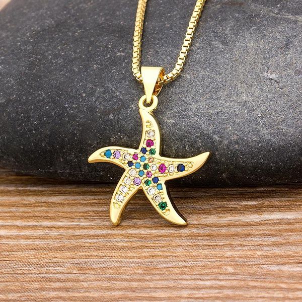 new arrival rainbow necklace gold bohemian cz pave starfish necklace link chain summer jewelry women fine party dance gifts, Silver
new arrival rainbow necklace gold bohemian cz pave starfish necklace link chain summer jewelry women fine party dance gifts, Silver