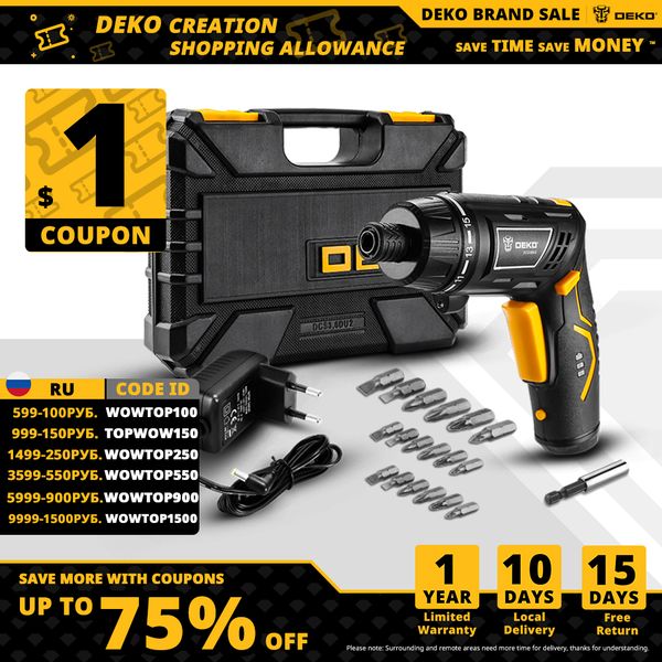 deko dcs3.6du2 cordless electric screwdriver rechargeable power battery screwdriver twistable handle led torch household diy
deko dcs3.6du2 cordless electric screwdriver rechargeable power battery screwdriver twistable handle led torch household diy