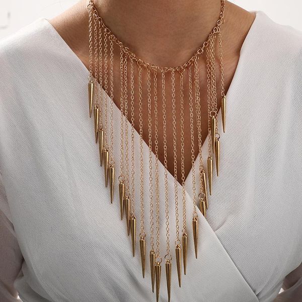 brling new 2020 fashion ins vintage chain pendant choker punk tassel rivet necklace for women girls gifts party, Golden;silver
brling new 2020 fashion ins vintage chain pendant choker punk tassel rivet necklace for women girls gifts party, Golden;silver