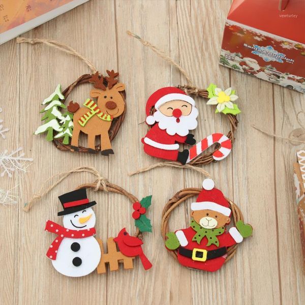 christmas decorations santa deer felt rattan circle home diy crafts tree pendant elk hanging ornament year xmas party decorations1
christmas decorations santa deer felt rattan circle home diy crafts tree pendant elk hanging ornament year xmas party decorations1