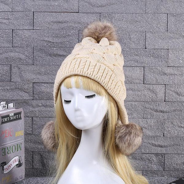 beanie/skull caps faux fur pom knitted beanies winter warm soft thick pompom ball ski hat cap bonnet fashion kpop style streetwear for women, Blue;gray
beanie/skull caps faux fur pom knitted beanies winter warm soft thick pompom ball ski hat cap bonnet fashion kpop style streetwear for women, Blue;gray