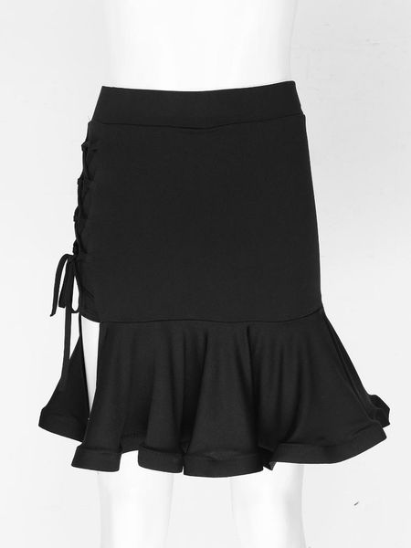 women elegant side split ruffle skirt lady fashion street club party wear latin tango rumba cha-cha dance costume dancewear, Black
women elegant side split ruffle skirt lady fashion street club party wear latin tango rumba cha-cha dance costume dancewear, Black