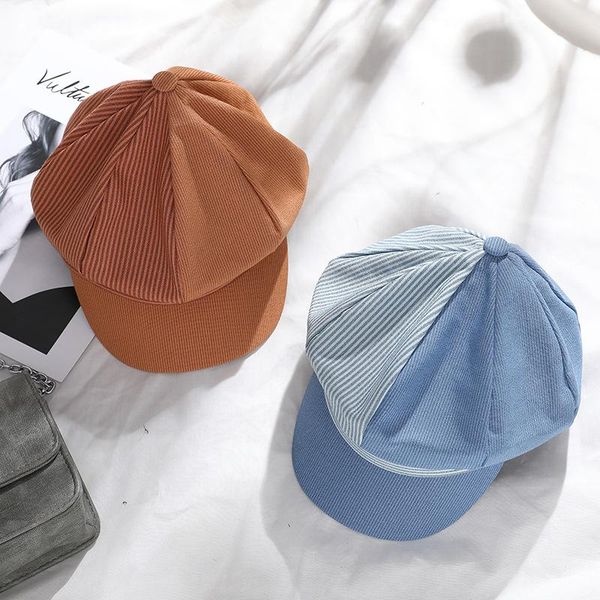 berets autumn female cotton winter octagonal beret caps stripe stylish artist painter sboy hats blue grey, Blue;gray
berets autumn female cotton winter octagonal beret caps stripe stylish artist painter sboy hats blue grey, Blue;gray