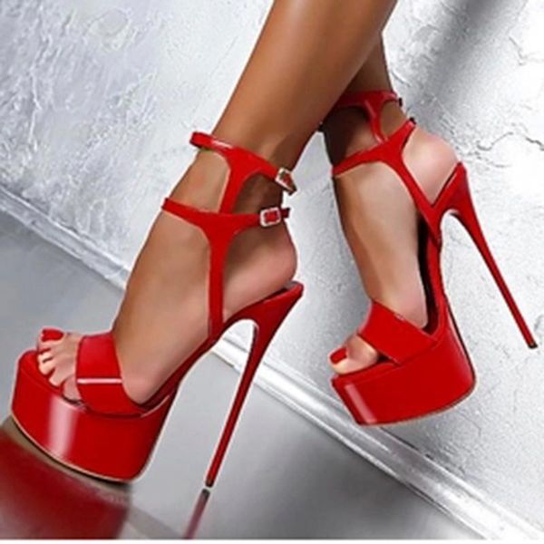 platform women sandals 16cm roman sandals stiletto high heels peep toe belt buckle nightclub wedding shoes plus size 34-46, Black
platform women sandals 16cm roman sandals stiletto high heels peep toe belt buckle nightclub wedding shoes plus size 34-46, Black
