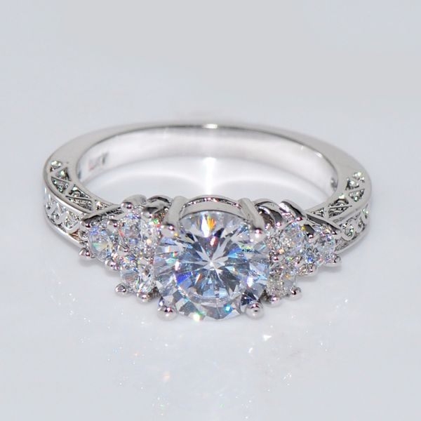 engagement ring, lady's beautiful white round wedding ring, silver cz engagement ring
engagement ring, lady's beautiful white round wedding ring, silver cz engagement ring