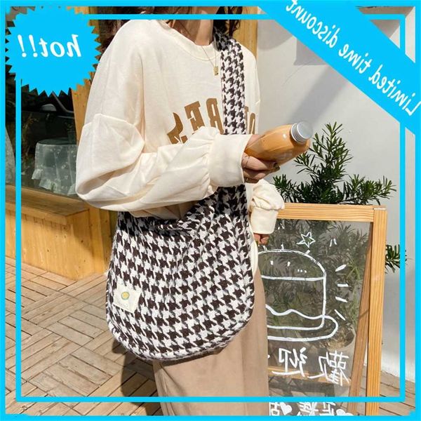 011261 new thousand bird plaid tweed slant across women's high capacity korean single shoulder bag student schoolbag
011261 new thousand bird plaid tweed slant across women's high capacity korean single shoulder bag student schoolbag