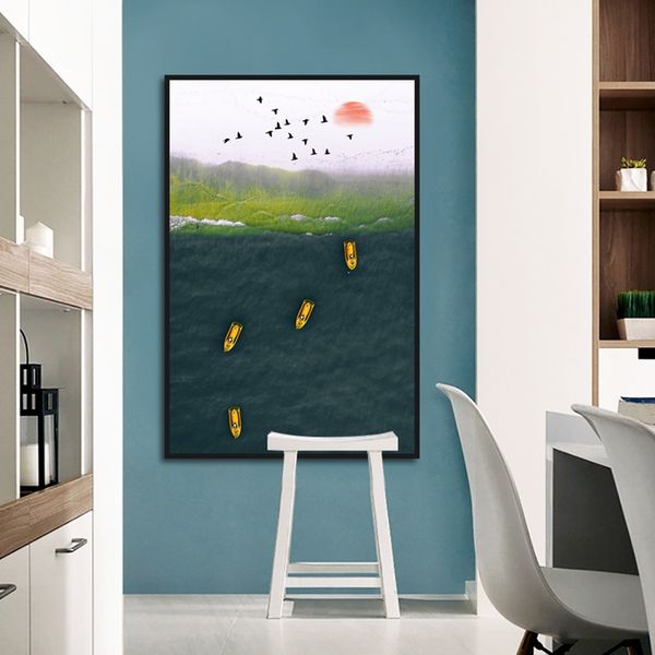 nordic abstract landscape painting and printmaking river boat oil painting on canvas modern home decoration wall art poster
nordic abstract landscape painting and printmaking river boat oil painting on canvas modern home decoration wall art poster