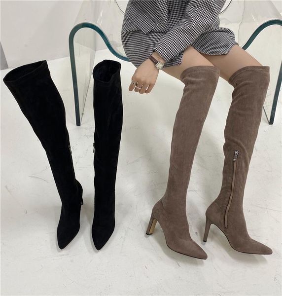 brand women's shoes lady boots boots-women booties woman 2020 high heels round toe fashion ladies mid calf stiletto, Black
brand women's shoes lady boots boots-women booties woman 2020 high heels round toe fashion ladies mid calf stiletto, Black