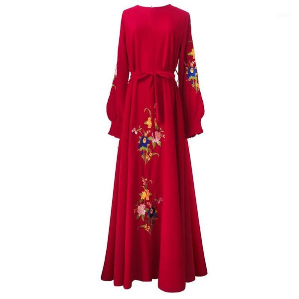 floral embroidery islam dress 2018 noble long sleeve muslim women maxi dress elegant a-line big swing muslimic evening1, Red
floral embroidery islam dress 2018 noble long sleeve muslim women maxi dress elegant a-line big swing muslimic evening1, Red