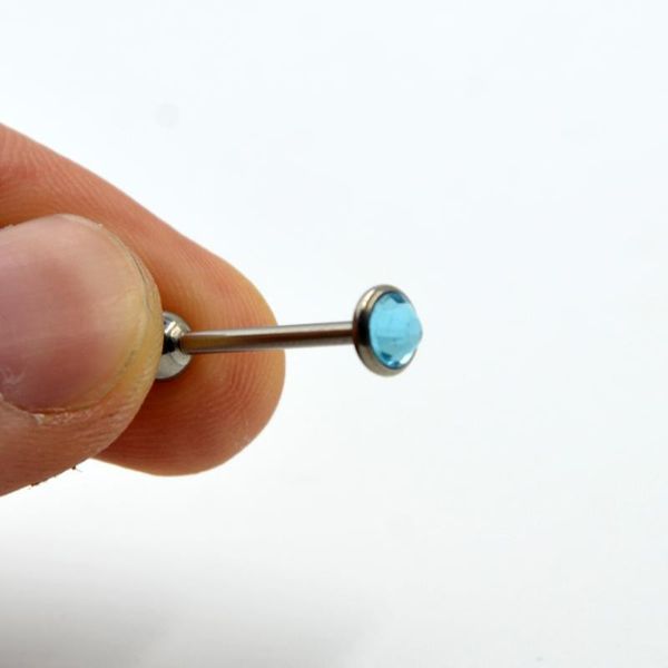 bog-flat cz gem tongue barbell ring piercing with screw fit internally thread assorted 9 color 9pcs/lot q sqcphs, Silver
bog-flat cz gem tongue barbell ring piercing with screw fit internally thread assorted 9 color 9pcs/lot q sqcphs, Silver