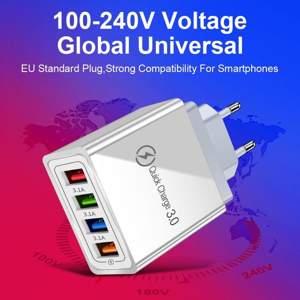5v 3.1a usb charger quick charge eu plug fast charger qc 3.0 4 ports usb phone charger fast charging head adapter
5v 3.1a usb charger quick charge eu plug fast charger qc 3.0 4 ports usb phone charger fast charging head adapter