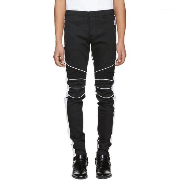 men's jeans euro high street fashion mens slim fit motorcycle pencil pants white striped long trousers plus size 42 biker denim pants1, Blue
men's jeans euro high street fashion mens slim fit motorcycle pencil pants white striped long trousers plus size 42 biker denim pants1, Blue