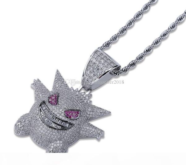 full rhinestone gengar pendant necklace creative hip hop bling bling ice out jewelry with 24 inch chain for men gift good quality, Silver
full rhinestone gengar pendant necklace creative hip hop bling bling ice out jewelry with 24 inch chain for men gift good quality, Silver