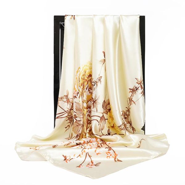 silk scarves women flower print foulard satin square head hijab scarf ladies shawls 90cm bandana female muffler, Blue;gray
silk scarves women flower print foulard satin square head hijab scarf ladies shawls 90cm bandana female muffler, Blue;gray