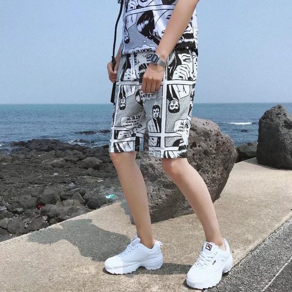 men casual shorts europe and america hip hop sports ins shorts summer thin section loose fit harajuku couples fashion, White;black
men casual shorts europe and america hip hop sports ins shorts summer thin section loose fit harajuku couples fashion, White;black